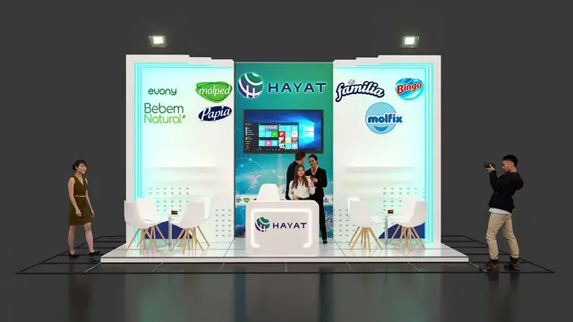 Hayat Kimya · Yerelist Fuarı · Wow Otel · 18 m² · Ahşap
